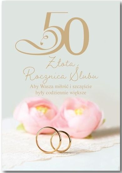 Trend, kartka okolicznościowa, rocznica ślubu, 50