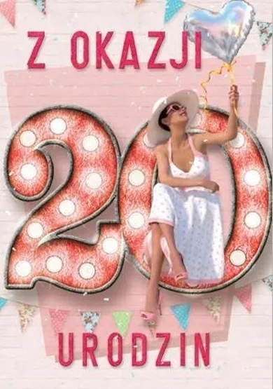 Trend, kartka okolicznościowa, Urodziny, 20