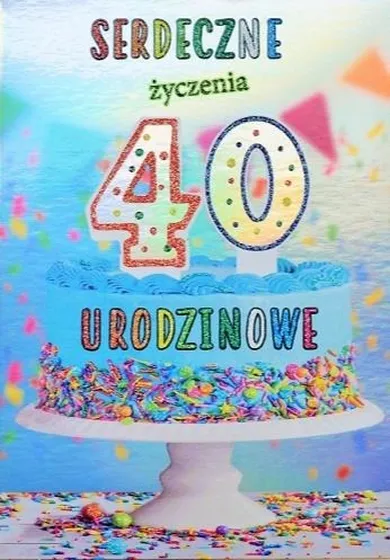 Trend, kartka okolicznościowa, Urodziny 40