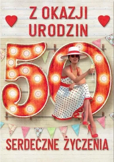 Trend, kartka okolicznościowa, Urodziny, 50