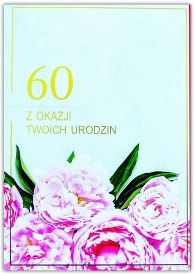 Trend, kartka okolicznościowa, Urodziny 60