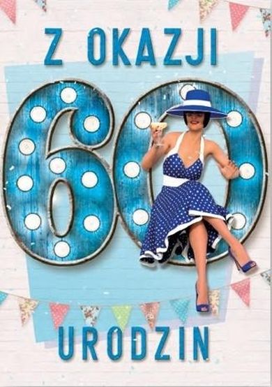 Trend, kartka okolicznościowa, Urodziny, 60