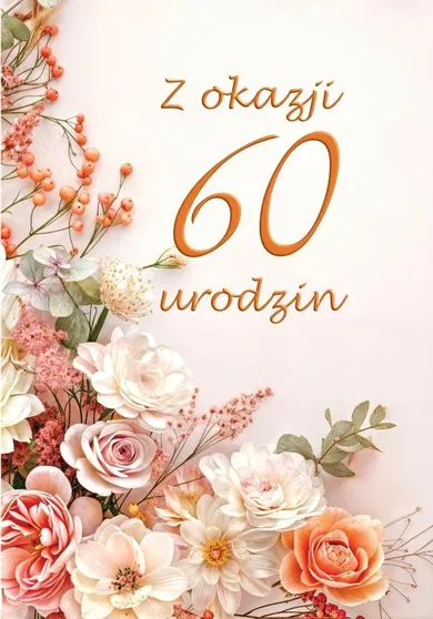 Trend, kartka okolicznościowa, Urodziny, 60