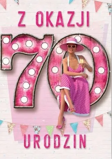 Trend, kartka okolicznościowa, Urodziny, 70