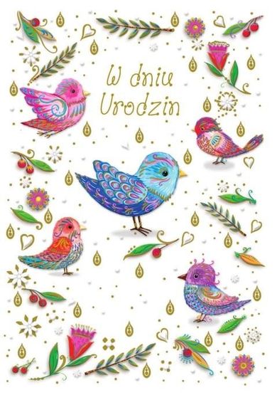 Trend, kartka okolicznościowa, Urodziny