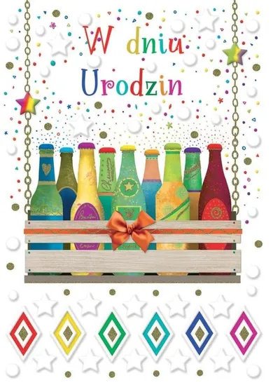 Trend, kartka okolicznościowa, Urodziny