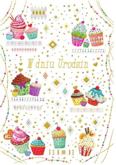 Trend, kartka okolicznościowa, Urodziny