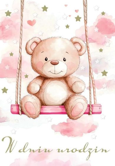 Trend, kartka okolicznościowa, Urodziny