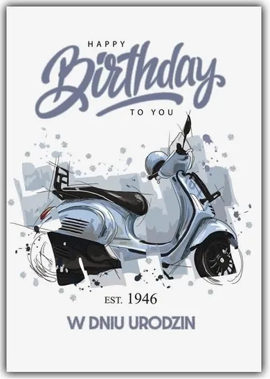 Trend, kartka okolicznościowa, Urodziny