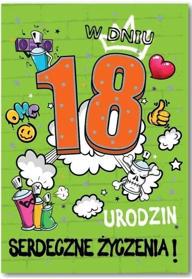 Trend, kartka urodzinowa, 18