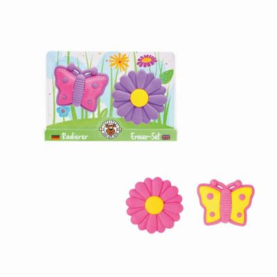 Trendhaus, gumki do ścierania, Kwiatek i Motylek, 2 szt.