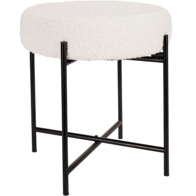 Trends 4 You, taboret z obiciem bouclé kruk, 36-40 cm