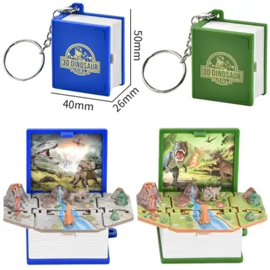 Trifox, brelok, książka rozkładana, dinozaury, 1 szt.