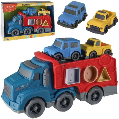 Trifox, ciężarówka z lawetą, pojazd, sorter z autkami