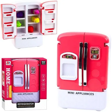 Trifox, dwudrzwiowa lodówka interaktywna z akcesoriami, różowa