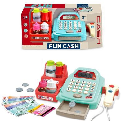 Trifox, kasa sklepowa z akcesoriami, interaktywna, niebieska