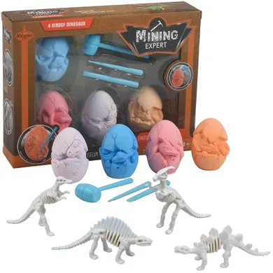 Trifox, kolorowe jaja, wykopaliska, zestaw naukowy, 4 szt.