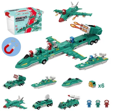 Trifox, magnetyczne pojazdy wojskowe w kuferku, 29 elementów