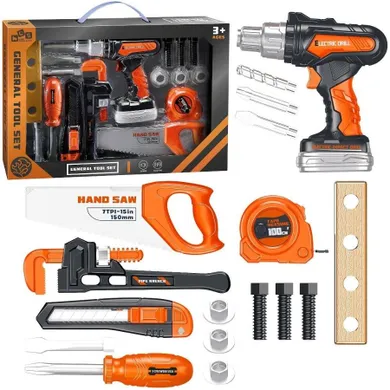 Trifox, mały majsterkowicz, wiertarka z narzędziami, 17 elementów