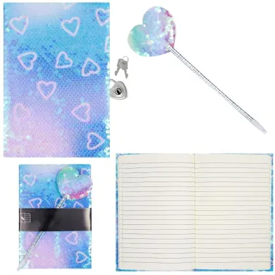 Trifox, pamiętnik z długopisem, cekinowe serca