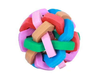 Trifox, piłka gumowa, pleciona, tęczowa, 1 szt.