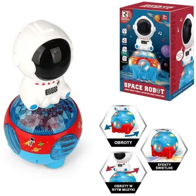 Trifox, Robot astronauta, obrotowa kula świetlna, zabawka interaktywna z projektorem