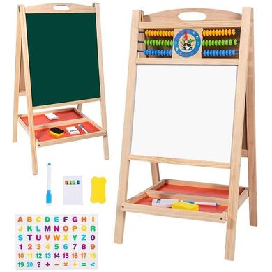 Trifox, tablica dwustronna, drewniana, liczydło, 70 cm