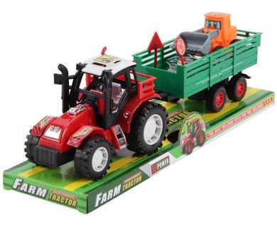 Trifox, traktor z przyczepą i spychaczem, pojazd rolniczy