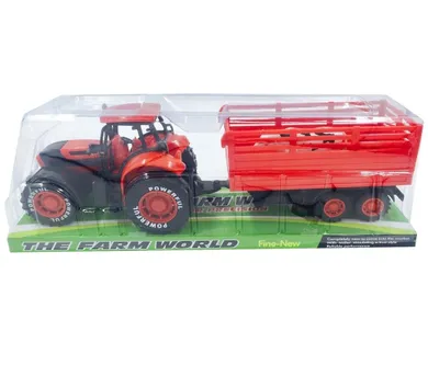 Trifox, traktor z przyczepą i zwierzątkiem