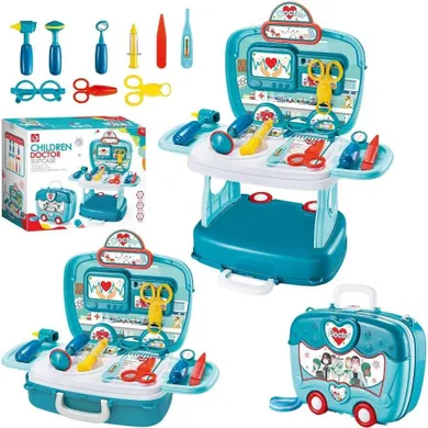 Trifox, zestaw lekarski, stolik w walizce