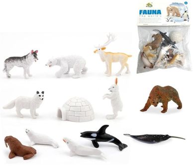 Trifox, zwierzęta zoo polarne, zestaw figurek, 12 szt.