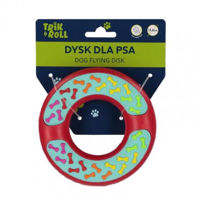 Trik&Roll, dysk dla psa, czerwony, 13,8 cm