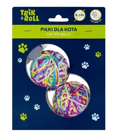 Trik&Roll, piłka dla kota, 6 cm, 2 szt.