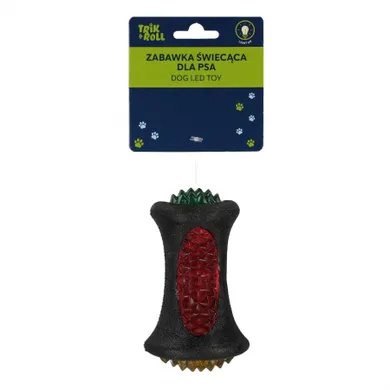 Trik&Roll, zabawka dla psa, kość świecąca, 9 cm
