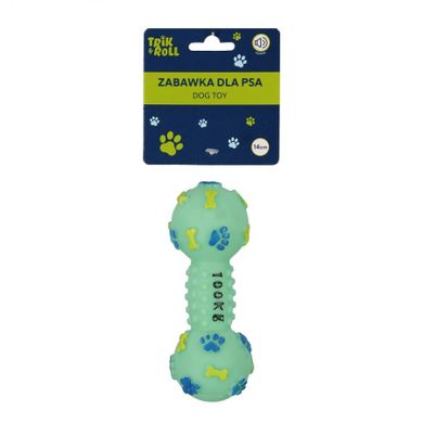 Trik&Roll, zabawka dla psa, kość z dźwiękiem, miętowa, 14 cm