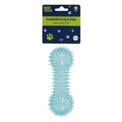Trik&Roll, zabawka dla psa, kość z dźwiękiem, niebieska, 15 cm