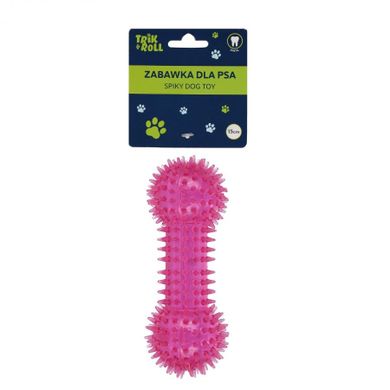 Trik&Roll, zabawka dla psa, kość z dźwiękiem, różowa, 15 cm