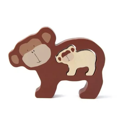 Trixie Baby, Małpka, drewniane puzzle