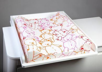 Troll Nursery, Przewijak miękki Teddy Orange, 65-50 cm
