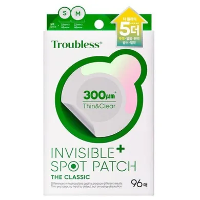 Troubless, Invisible Spot Patch Plus The Classic, plastry na niedoskonałości, 96 szt.