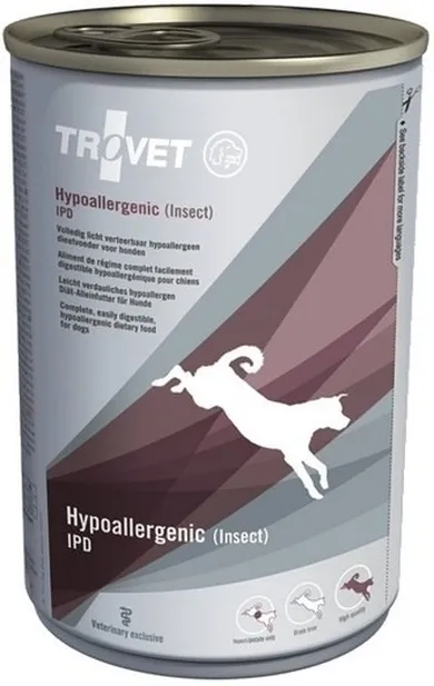 Trovet, Hypoallergenic Dog, karma dla psów z alergiami, owady, 400g