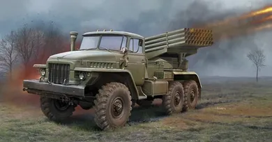 Trumpeter, BM-21 Grad, pojazd wojskowy, model do sklejania