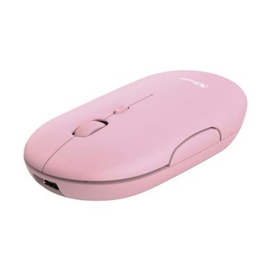 Trust, mysz, Puck Wireless Rechargeable, Pnk