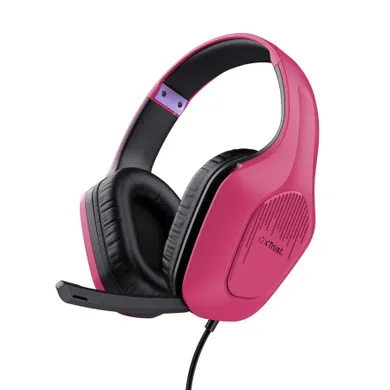 Trust, słuchawki gxt415p zirox headset, pink 24992