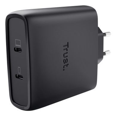 Trust, Trust MAXO GaN, ładowarka, 100W, 2xUSB-C