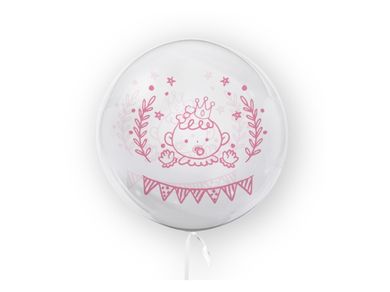 Tuban, balon, dziewczynka baby shower, 45 cm