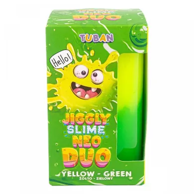 Tuban, Jiggly Slime Neo Duo, masa plastyczna, żółto-zielony, 430g