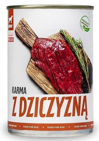 TufTuf, mielonka z dziczyzną, puszka, mokra karma dla psa, 800g
