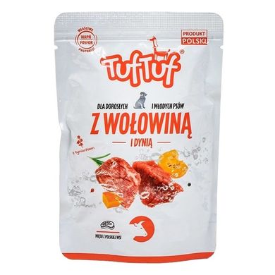 Tuftuf, saszetka, mielonka z wołowiną dla psa, 100g