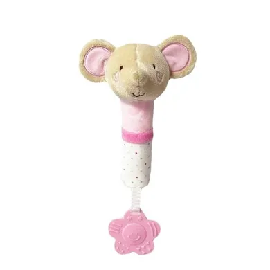 Tulilo, Myszka, zabawka z dźwiękiem, beżowa, 17 cm